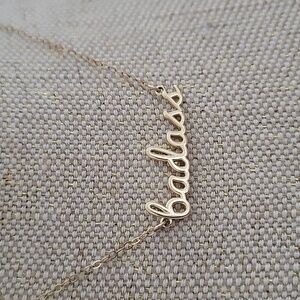 "Badass" Gold Minimalist Necklace with Dainty Pendant